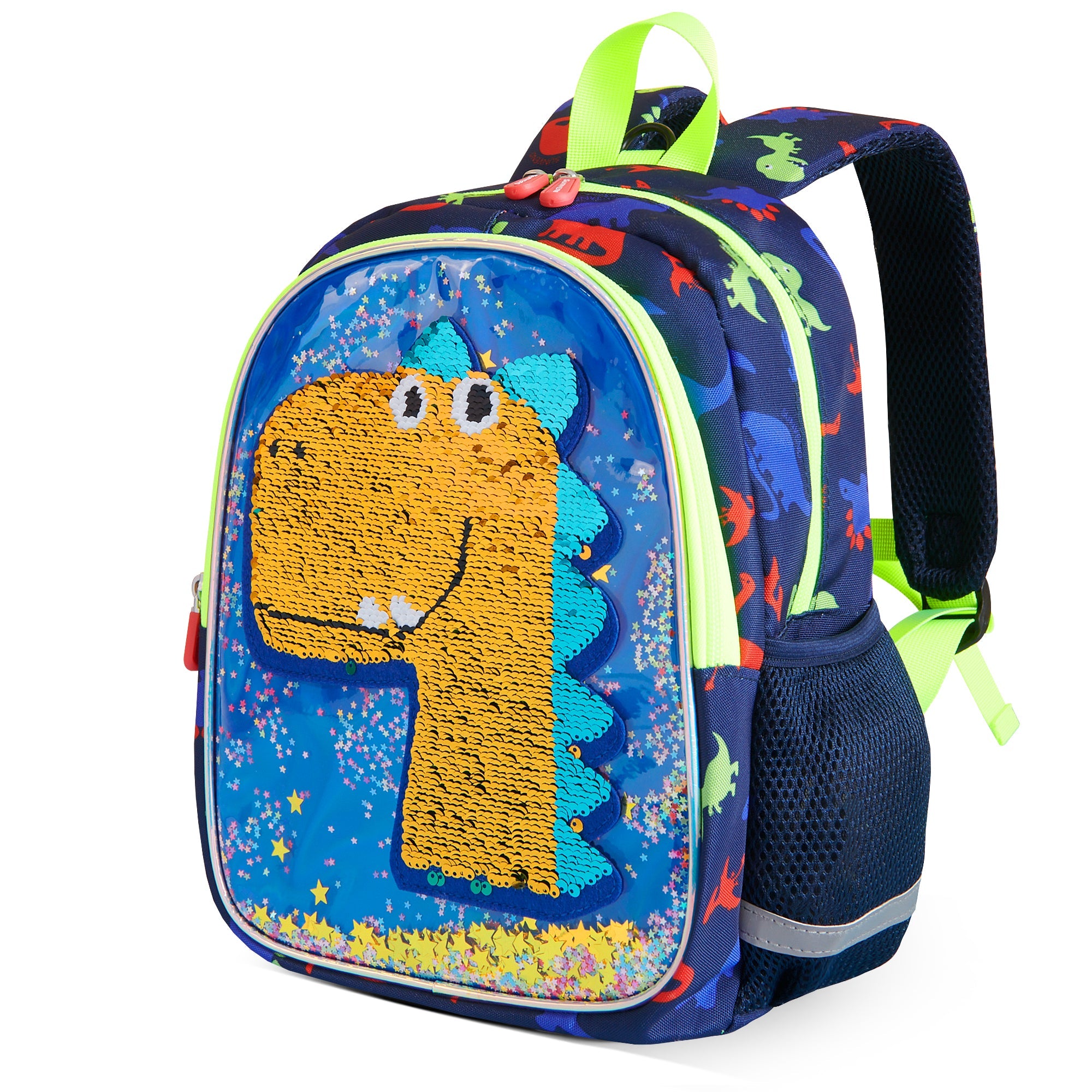 Dinosaur Kids Backpack Reversible Sequins-0