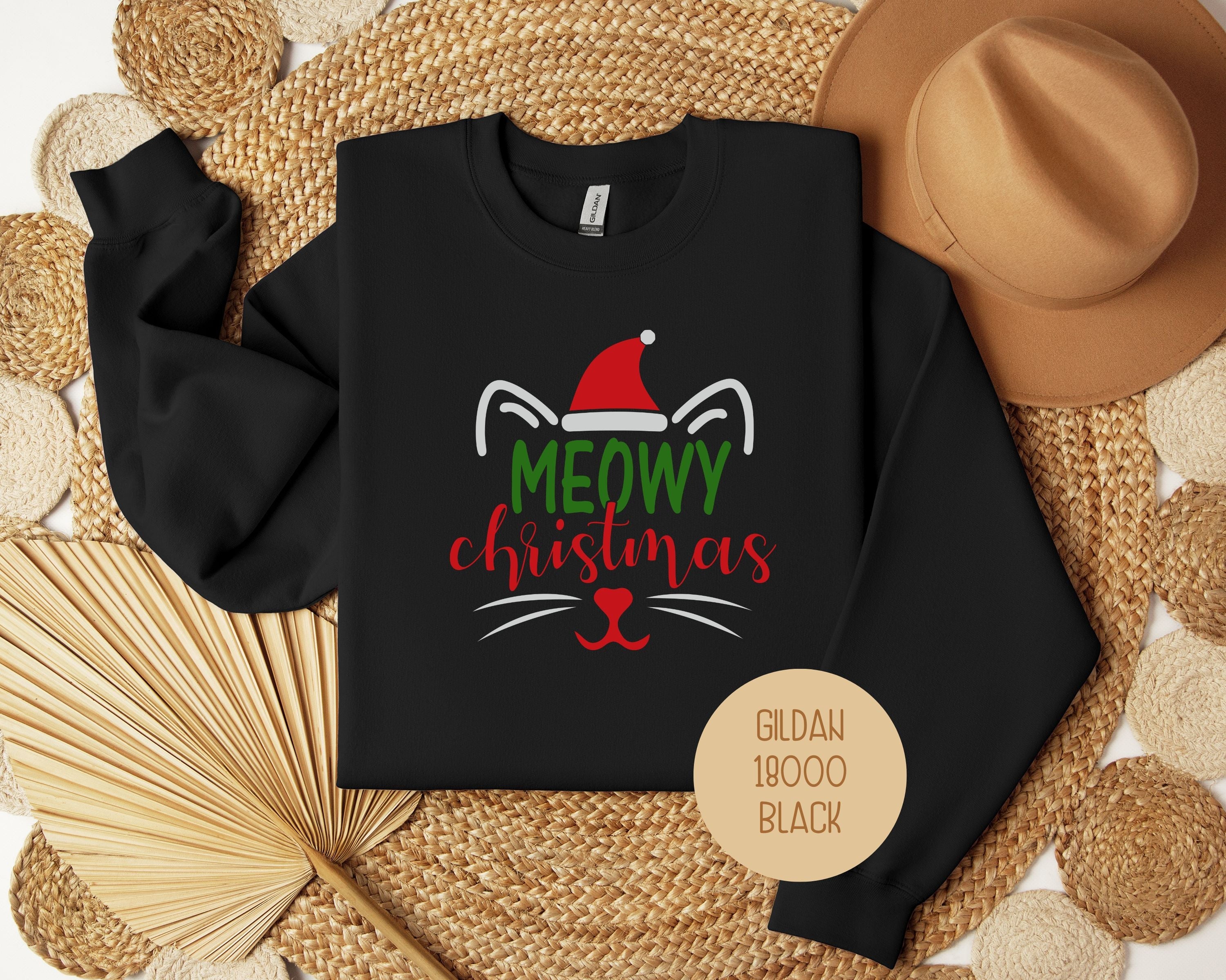 Meowy Christmas Youth Sweatshirt-0