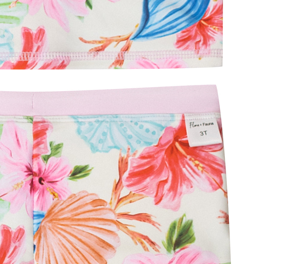 The 'Floral' 2-Piece Rash Guard Swimsuit Set-1