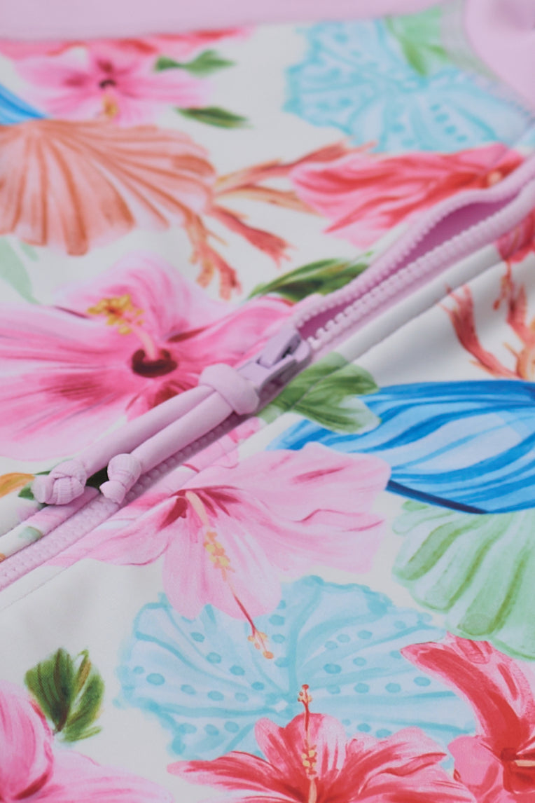 The 'Floral' 2-Piece Rash Guard Swimsuit Set-3