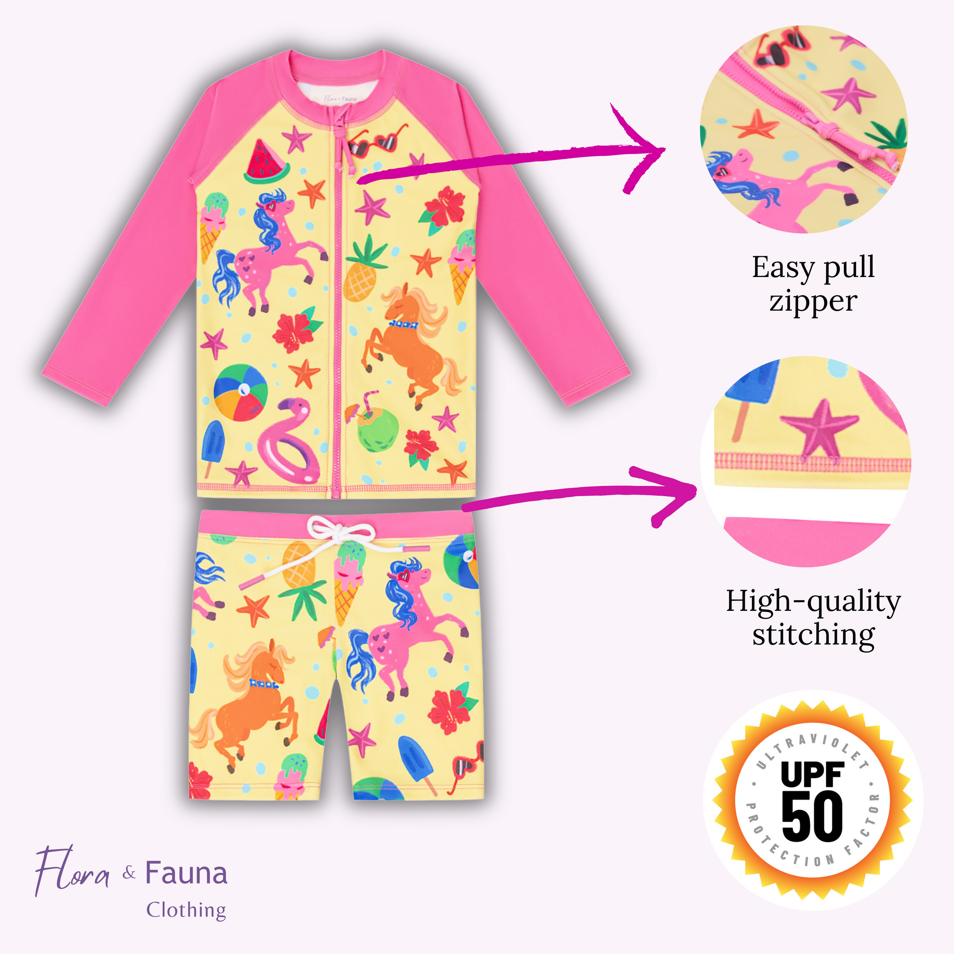 The 'Seaside Pony' 2-Piece Swim Set-2